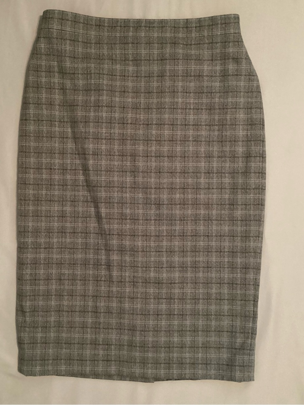 Ann Taylor Ladies Gray Plaid Pencil Skirt Size OT